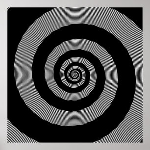 Logarithmic Spiral Over Linear Spiral Poster