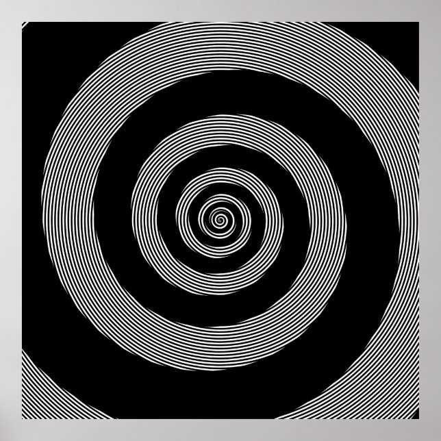 Logarithmic Spiral Over Linear Spiral Poster (Front)