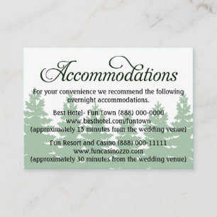 Logement Mariage Forêt - Cartes de Réception