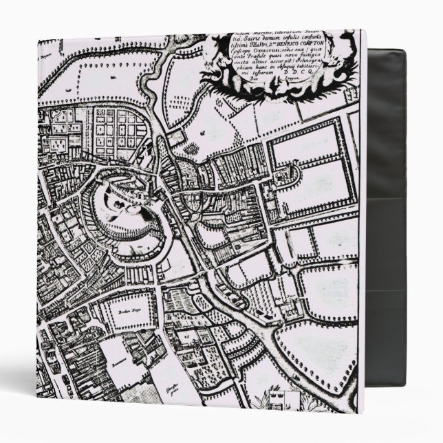 Loggan's map of Oxford, Western Sheet Binder (Front/Inside)