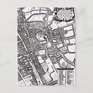 Loggan's map of Oxford, Western Sheet Postcard