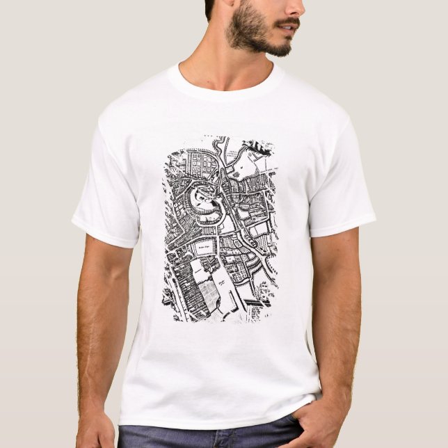 Loggan's map of Oxford, Western Sheet T-Shirt (Front)