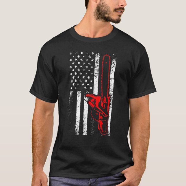 Logger Arborist Men Cool Lumberjack Woodworker T-Shirt (Front)