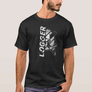 Logger Skull With Crossed Logging Chainsaws Lumber T-Shirt