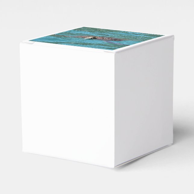 Loggerhead Sea Turtle Wildlife Art Favor Box (Front Side)