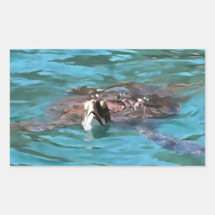 Loggerhead Sea Turtle Wildlife Art Sticker