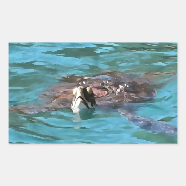 Loggerhead Sea Turtle Wildlife Art Sticker (Front)