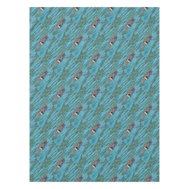 Loggerhead Sea Turtle Wildlife Art Tablecloth (Front)