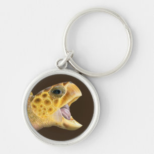 Loggerhead Sea Turtle with Open Mouth Key Chain