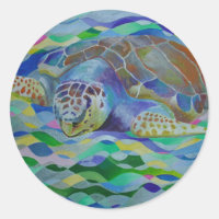 Loggerhead Turtle Colourful Art