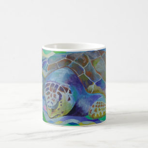 Loggerhead Turtle Colourful Art Coffee Mug