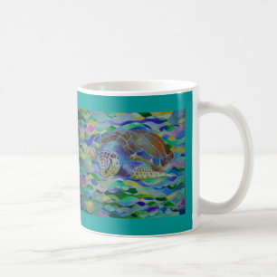 Loggerhead Turtle Colourful Art Coffee Mug