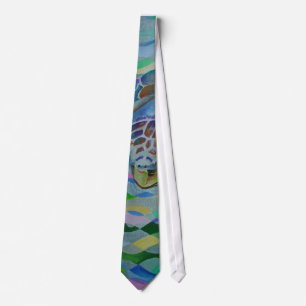 Loggerhead Turtle Colourful Art Tie