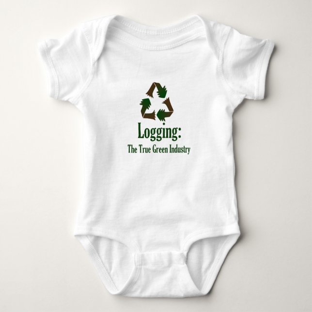Logging: Green Industry Baby Bodysuit (Front)