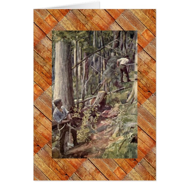 "Logging in British Columbia" vers 1800 (Devant)