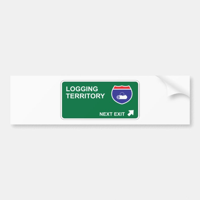 Logging Next Exit Bumper Sticker (Front)