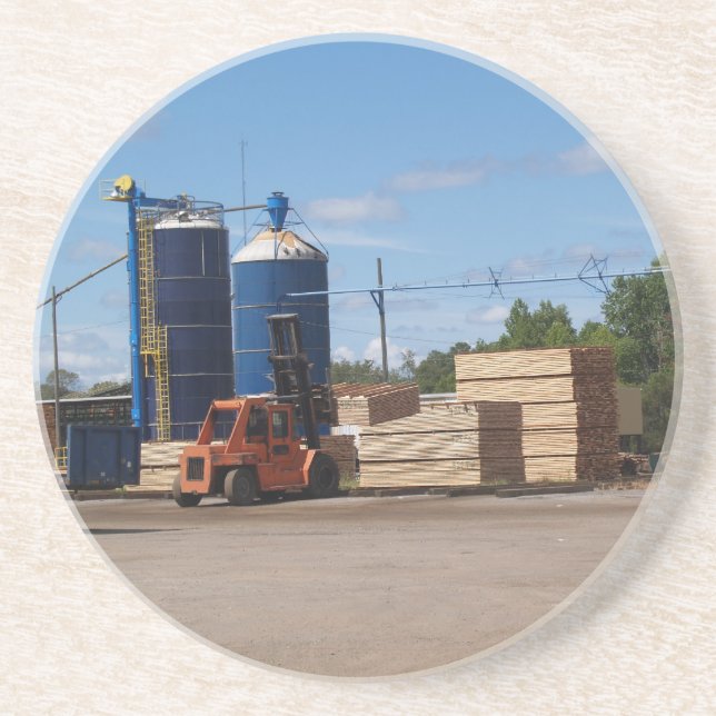 Logging Series--Stacks of lumber--Coaster Coaster (Front)