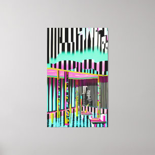 Logging the New Wave Waters in Urban Design Canvas Print