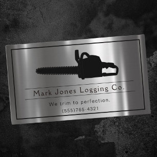 Logging Tree Trimming Saw Service Business Card