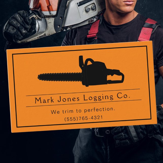 Logging Tree Trimming Saw Service Business Card (Creator Uploaded)