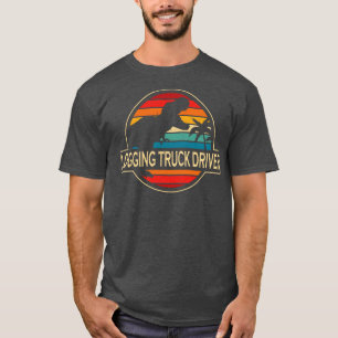 Logging Truck Driver Dinosaur T-Shirt