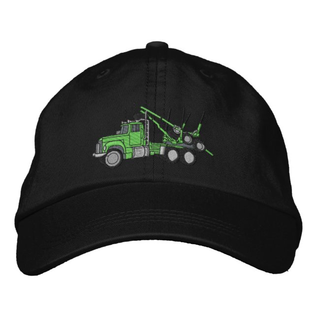 Logging Truck Embroidered Hat (Front)