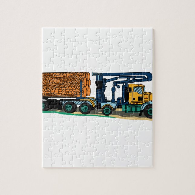 Logging Truck Jigsaw Puzzle (Vertical)
