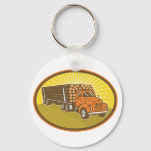 Logging Truck Keychain