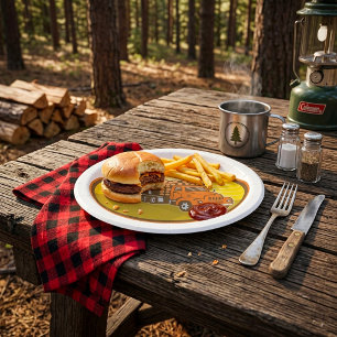 Logging Truck Wood Transport Hauler Paper Plate