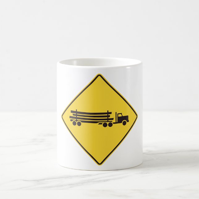 Logging Trucks Road Sign Coffee Mug (Creator Uploaded)
