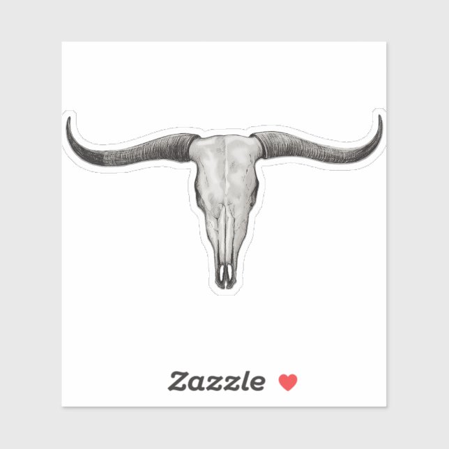 Loghorn Steer Bull Skull (Sheet)