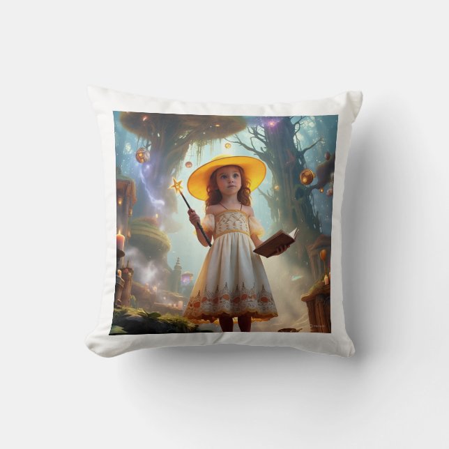 Logic Nahi, Magic Hai – Whimsical Statement T-Shir Throw Pillow (Front)
