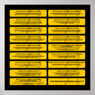 Logical Fallacies - Just Say No Poster