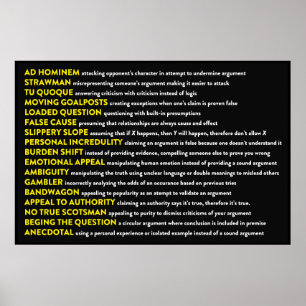 Logical Fallacies Poster