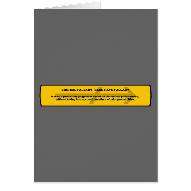 Logical Fallacy: Base Rate Fallacy (Front)