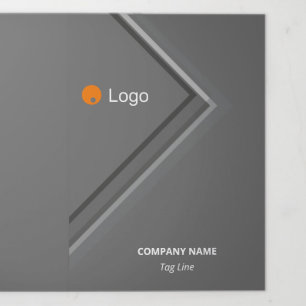 Logical Monochromatic Geometric Retro Angles Tri-Fold Card