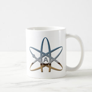 Logidea atheist atomic symbol coffee mug