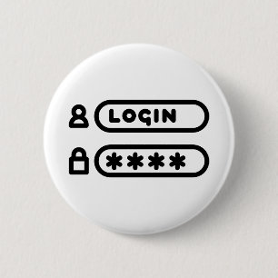 LOGIN / MOT DE PASSE 2 INCH ROUND BUTTON