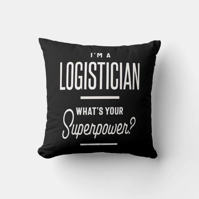 Logistician Job Title Gift Throw Pillow (Front)