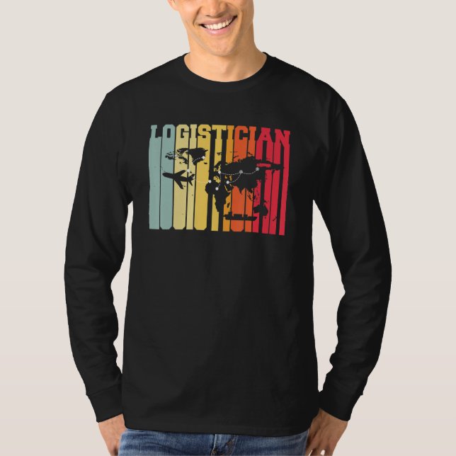 Logistician Logistics Silhouettes T-Shirt (Front)