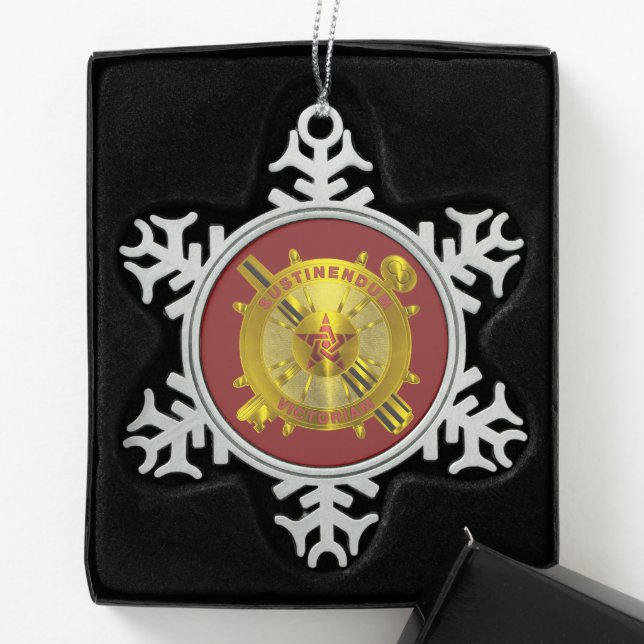Logistics Corps  Snowflake Pewter Christmas Ornament (Box)