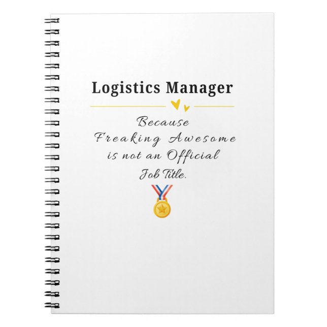 Logistics Manager Notebook (Front)