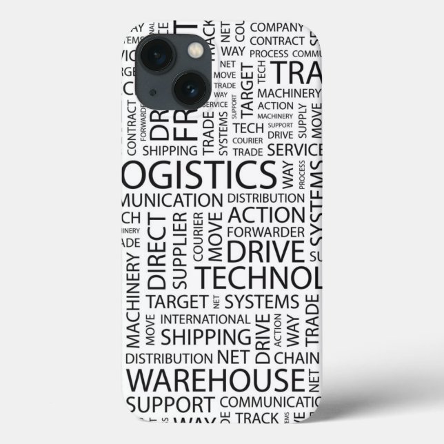 LOGISTICS pattern with words Case-Mate iPhone Case (Back)