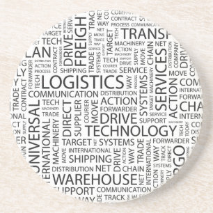 LOGISTICS pattern with words Coaster