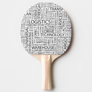 LOGISTICS pattern with words Ping Pong Paddle