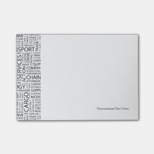 LOGISTICS pattern with words Post-it Notes