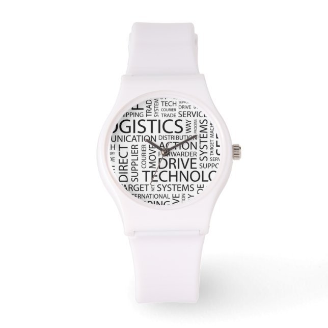 LOGISTICS pattern with words Watch (Front)
