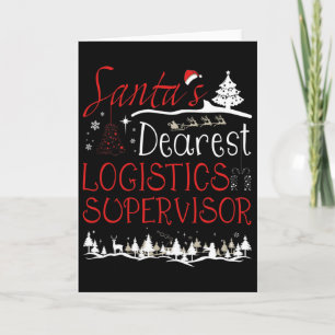 Logistics Supervisor Xmas Job Funny Christmas Card