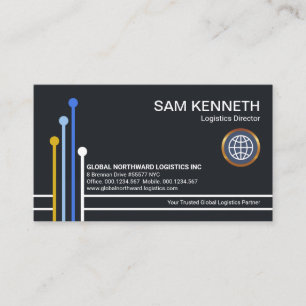 Logistics Transport Color Lines Transportation Business Card