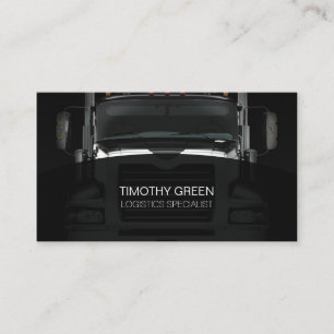 Logistics Transportation Services Truck Front Business Card